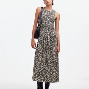 Madewell Melody Smocked Midi Dress in Floral